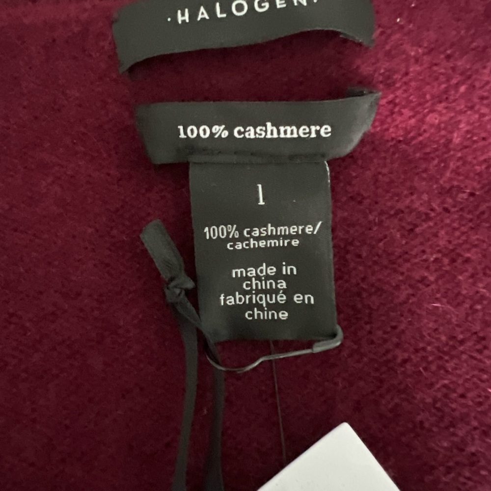 NWT Women's V-Neck Sweater - 100% Cashmere - Burgundy - Picture 5 of 6